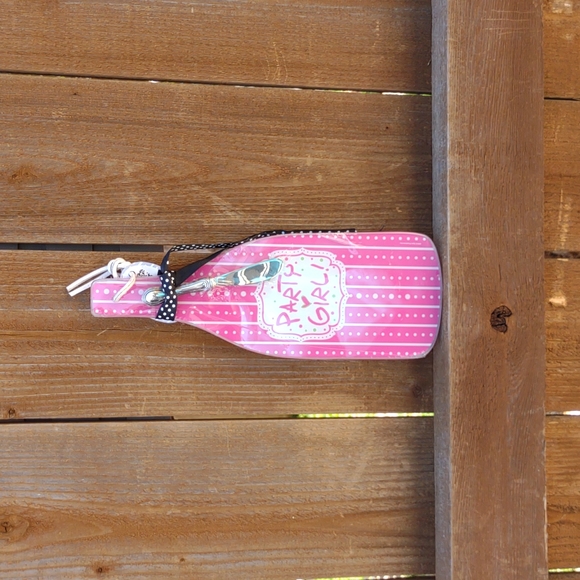 NEW Glass Gift Party Girl Cutting Board Cheese server - Picture 1 of 7